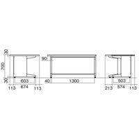 プラス ラウンドデスク平机（木目調天板） 1台（2梱包）幅1480×奥行700×高さ700mm L型 日本製 作業スペース コミュニケーション