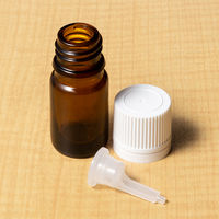フレーバーライフ社 遮光瓶ドロッパー付（茶色 白キャップ） 5mL 5個