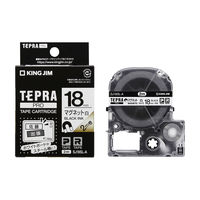 テプラ TEPRA PRO【純正】テープ マグネットテープ 幅18mm 白ラベル(黒文字) SJ18SL-A 1セット（3個入） キングジム