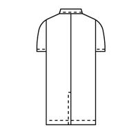 KAZEN メンズ診察衣シングル型半袖ホワイト 4L 112-30 1枚　白衣　ドクターコート（直送品）