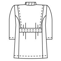 KAZEN メンズ医務衣七分袖 （メンズケーシー） 医療白衣 ホワイト 4L 130-70（直送品）