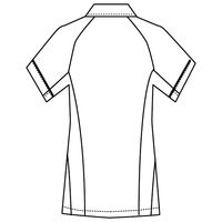 フォーク レディスチュニック 2013CR ホワイト×ネイビー S ナースジャケット 女子医務衣 医療白衣 1枚（直送品）