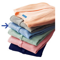 KAZEN カーディガン（丈長タイプ） 女性用 長袖 サックスブルー（水色） L 220-99（直送品）