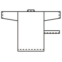 KAZEN 患者衣（甚平型/上衣） 検査着 検診衣 男女兼用 3L 285-98 1枚（直送品）
