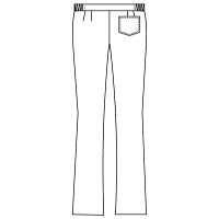 フォーク（FOLK） ブーツカットパンツ ホワイト M 2916-1　白衣（直送品）