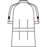 住商モンブラン ジャケット（メンズ・半袖） 医務衣 医療白衣 白/グレー LL 72-846（直送品）