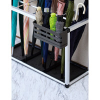 キングジム 折りたたみ傘の傘立て 6本用 グレー 幅412×奥行95×高さ130mm 6036ター 折りたたみ傘専用 取付け用固定ベルト 表示ラベル