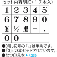 シヤチハタ 柄付ゴム印 連結式 数字 5号 ゴシック体 GRN-5G 1個