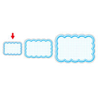 ササガワ 抜型カード 立体枠 雲型 ¥なし 16-4087 1セット(1冊(50枚)×5)