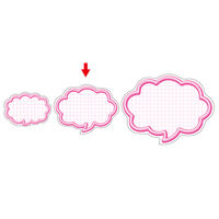 ササガワ 抜型カード 立体枠 吹出し¥なし 16-4112 1セット(1冊(50枚)×5)