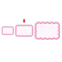 ササガワ 抜型カード 立体枠 波四角¥なし 16-4116 1セット(1冊(50枚)×5)