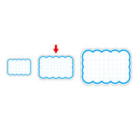 ササガワ タカ印 抜型カード 波四角 中 ブルー 16-4154 1箱（50枚入×5冊）