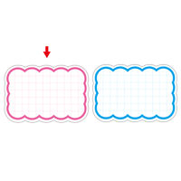 ササガワ 抜型カード 波四角 特大 ピンク 16-4490 1セット(1冊(30枚)×5)