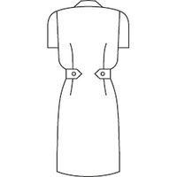 住商モンブラン ナースワンピース（半袖） 白/ピンク L A73-1412　白衣