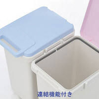 リス 連結ワンハンドペール ニーナカラー 45L ゴミ箱 ベージュ 1個 オリジナル