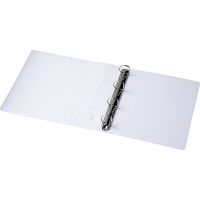 アスクル　リングファイル　A4タテ　D型4穴　背幅41mm　クリアホワイト　白　ユーロスタイル  オリジナル