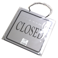 ササガワ 営業表示板 アクリル灰 OPEN 37-6100 1個