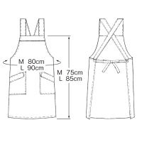 KAZEN 介護エプロン 介護ユニフォーム サックスブルー（水色） M 918-71（直送品）