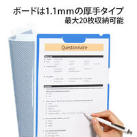 プラス　クリップ付ボードホルダー　カモフラージュ　マリンブルー　FL-130CH（89484）　1枚