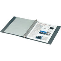 コクヨ　クリヤーブック（替紙式）　A4タテ　30穴　18ポケット　ダークグレー　ラ-320DM　1冊