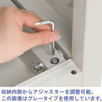 Ceha　深型スチール収納庫　3段　下置き用　両開き　オレンジ　幅880×奥行500×高さ1120mm　1台（3梱包）　（取寄品）