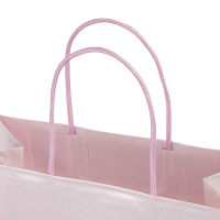手提げ紙袋　丸紐　ブライトーンパールタイプ　パールローズ　L　1セット（30枚：10枚入×3袋）　スーパーバッグ  オリジナル