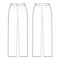 ルコックスポルティフ ゆったりブーツカットパンツ グリーン M UQW2013　白衣（直送品）