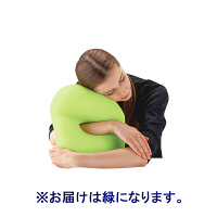 MOGU　体にフィットする穴あき枕　ビーズクッション　緑　744275　1個