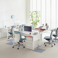 イトーキ（ITOKI） サリダLFデスク 平机 引出し無し ホワイト 幅1600×奥行700×高さ720mm 1台（2梱包）