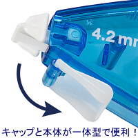 アスクル　修正テープ　幅4.2mm×8m　ビビッドカラー　ブルー　青  オリジナル