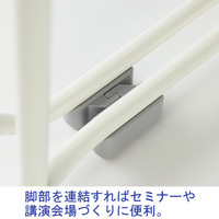 中央可鍛工業 MORループスタッキングチェア MO-27 ネイビー 1脚 オリジナル PVCレザー座 横連結 ミーティングチェア オリジナル