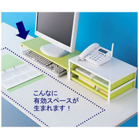 リヒトラブ(LIHIT LAB.) 机上台 幅590mm 黄緑（ライトグリーン） A7332-6