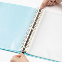 Matakul 交換式クリアーブック（A4タテ) 背幅35mm ライトブルー 表紙部分に使用済みクリアホルダーからつくった再生材65％配合 1冊 オリジナル