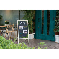 レイメイ藤井 アンティークA型ブラックボード ホワイト仕上げ LNB118 1台