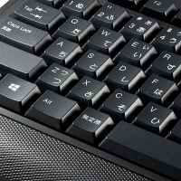 サンワサプライ　USB接続（無線2.4GHz）　ワイヤレスフルキーボード＆静音マウス　メンブレン式/日本語109Aキー/ブルーLED　SKB-WL24SETBK