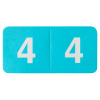 フィリオ　ナンバーラベル シール　カラー　ロールタイプ　「4」　MS-NRKR-4　1ロール（300片入）