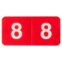 フィリオ　ナンバーラベル シール　カラー　ロールタイプ　「8」　MS-NRKR-8　1ロール（300片入）