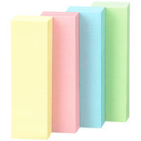 アスクル　貼ってはがせるオフィスのふせん　50×15mm　パステルカラー　4色セット　1箱（20冊入）  オリジナル