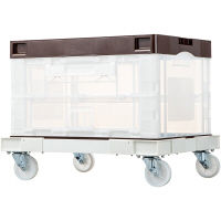 【コンテナ用台車】 岐阜プラスチック 「現場のチカラ」 折りたたみコンテナ用キャリー 50L用 ナイロンキャスター 1台  オリジナル