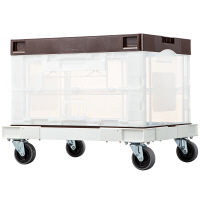 【コンテナ用台車】 岐阜プラスチック 「現場のチカラ」 折りたたみコンテナ用キャリー 50L用 エラストマーキャスター 1台  オリジナル