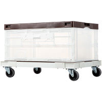 【コンテナ用台車】 岐阜プラスチック 「現場のチカラ」 折りたたみコンテナ用キャリー 75L用 エラストマーキャスター 1台  オリジナル