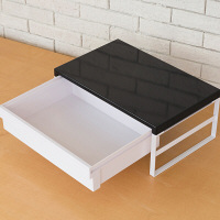 リヒトラブ　机上台＜幅390mm・引出し付ハイタイプ＞　黒　A7342-24