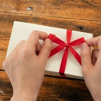 シングルサテンリボン10mm/レッド 1001R ラッピング用品 ヘッズ