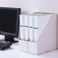 ボックスファイル　A4タテ　50冊　ダンボール製　ピンク　アスクル  オリジナル