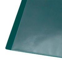 クリアファイル 固定式10ポケット 20冊 A4タテ 不透明表紙 グリーン オリジナル