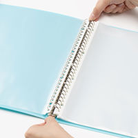 Matakul 交換式クリアーブック（A4タテ) 背幅25mm ライトブルー 表紙部分に使用済みクリアホルダーからつくった再生材65％配合 10冊 オリジナル