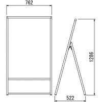 ベルク　ポスタースタンド（屋内用)　ホワイト　B1　2371W　1台　（直送品）