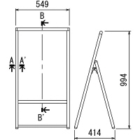 ベルク　ポスタースタンド（屋内用)　ホワイト　B2　2371W　1台　（直送品）