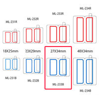 ニチバン マイタック ラミネートインデックス 大 手書き用（34×27mm） 青 ML-233B 1箱（900片：90片入×10袋）