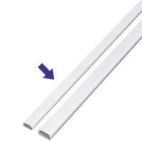 エレコム　マルチ対応モール（両面テープ付）　壁用モール　ホワイト　長さ1m×幅17mm　LD-GAF1/WH　1本（直送品）